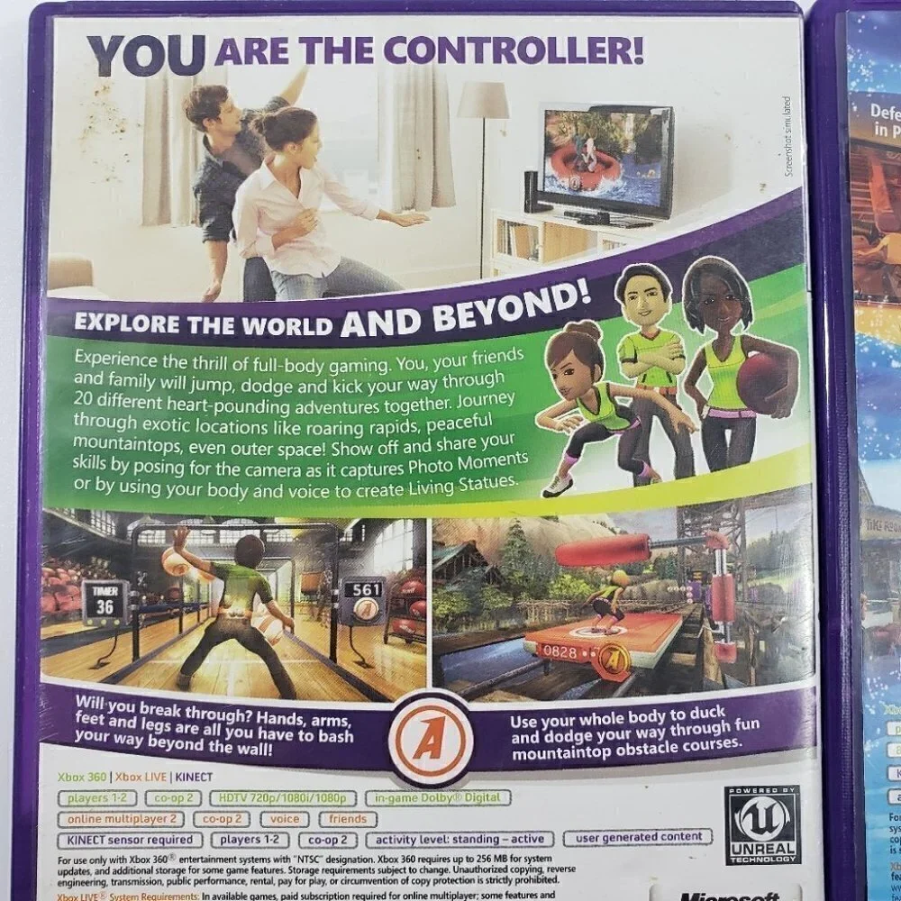 Kinect Adventures and Disneyland Adventures Xbox 360 Kinect Games